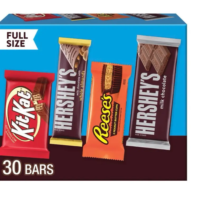 HERSHY’S Variety Pack - Milk Chocolate Candy, 30-Piece Assortment for Snacking, Treats