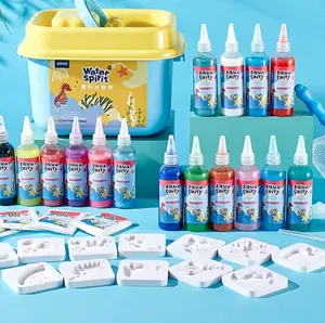 DIY Fairy Magic Water Elf Ocean Mold Pearlescent Solution 3D Handmade Kits Aqua Fairy Gel Toy Set Handicrafts Kids Children Gift