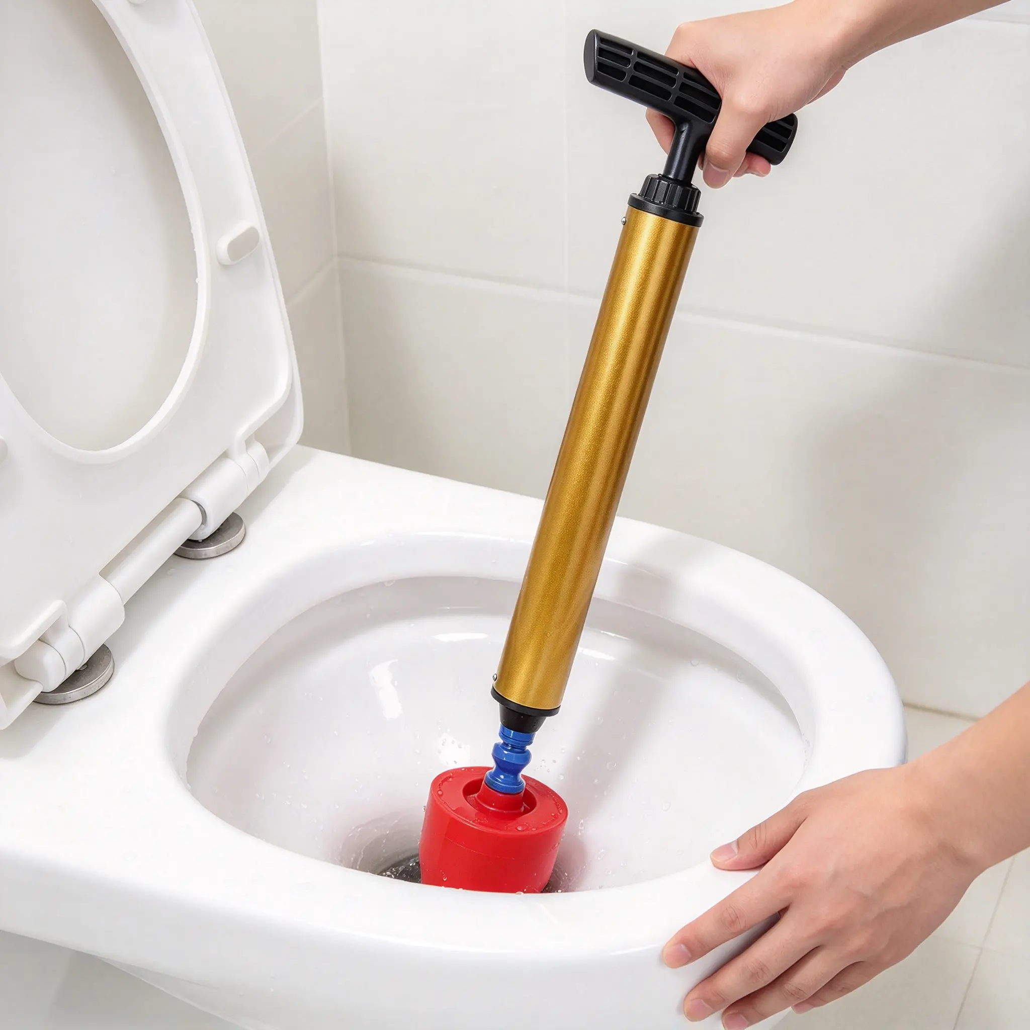 High Pressure Air Drain Blaster, Powerful Manual Toilet Plunger Pipe Clog Remover, Multi-use Drain Unblocker for Toilet, Sink, Floor Drain, Bathroom Kitchen Plumbing Tool