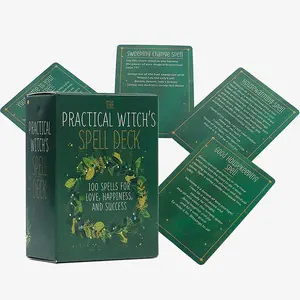 Practical Witch's Spell Deck Card Game, 1 Box Portable Tarot Card Game, Multiplayer Interactive Game Card, Fun Game Card for Family Gathering, Party Game Cards