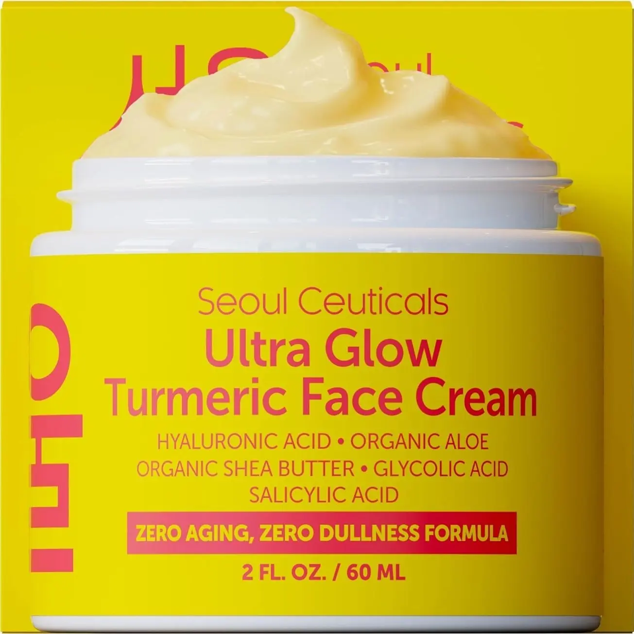 Korean Skin Care Turmeric Cream – Face Moisturizer for Dull Dry Skin - Korean Skincare K Beauty for Glass Skin 2oz