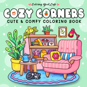Cozy Corners: Coloring Book for Adults and Teens Featuring Super Cute Nooks and Hygge Spaces for Relaxation (Cute and Comfy Coloring Books)