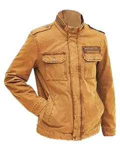MotorCycleJackets Men's Brown Denim Jacket