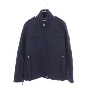 Pre-owned CHANEL Wool Small Leather Goods Coco Mark Jacket