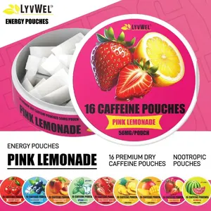LyvWel Energy Pouches (2 Pack) (56mg fuel/pouch) energy Decky + lip pillow+ pre-workout+caffeine pouches