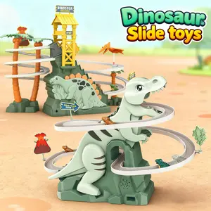 Children's dinosaur stair climbing toy-children's electric dinosaur stair climbing! Dinosaur stair climbing toy-electric automatic turning, children's interactive educational toy, the best birthday present.