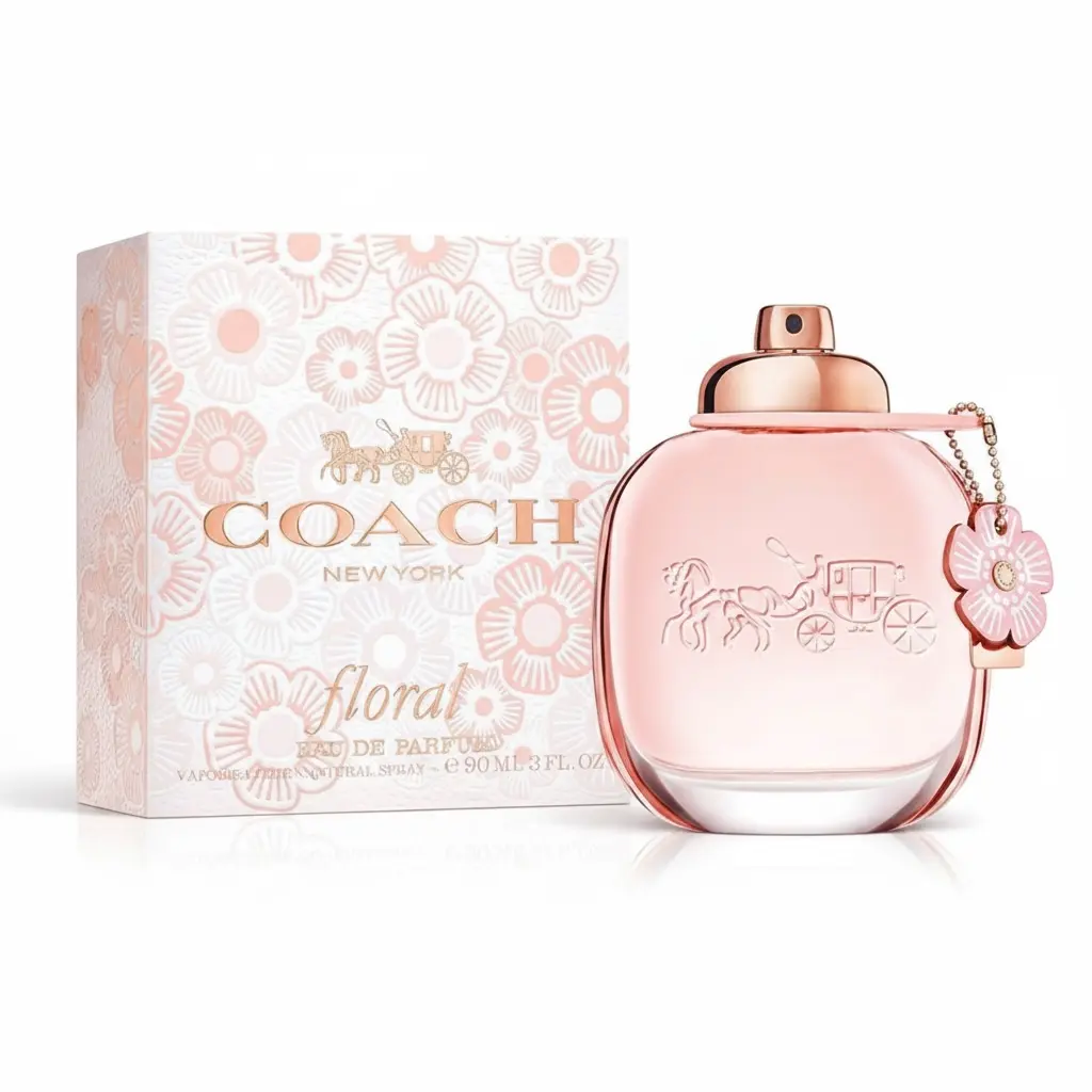 Coach Floral Eau de Parfum for Women, Classic Floral Signature Scent with Rose Jasmine Tea & Pineapple Sorbet Notes, EDP, Citrus, Floral Bouquet Women's Fragrance