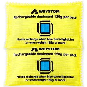 2 Packs 120g Rechargeable Desiccant, Moisture Absorbing Bag, Rechargeable Silica Gel Dehumidifier - Ultimate Moisture Absorption for Dry and Safe Storage, Eliminates Moisture in Humid Conditions