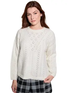 GUESS Female Sylvie Alpaca-Blend Pointelle Sweater