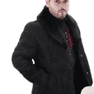 Chamarra Marlboro: de lana y piel de borrego 100% piel