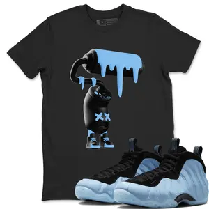 3D Paint Unisex Graphic T-Shirts To Match Sneakers Foamposite One Psychic Blue, Foamposite One Psychic Blue Outfit, Trendy Summer Sun Tees, Top Shirt