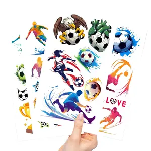 10 Pcs Temporary Football League Tattoos, Waterproof Sports Tattoo Stickers, Party Style, Suitable for All Ages, Soccer Fan Accessories