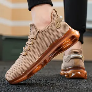 Men's Flyknit Running Shoes Casual Sports Shoes Fashion Mesh Comfortable Sports Casual Shoes