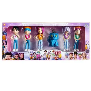 6 Pcs K-POP Hunter Boy Set Perfect Gift For Fans Collectors High-Quality Design Ideal For Display Car Desktop Christmas Birthday Holiday Exquisite Gifts Boys Team Boxed Set Figures Combo