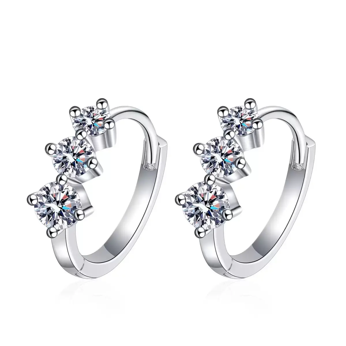 Classic Moissanite Stud Earrings for Women, Dainty Brilliant Round Cut with an Elegant 4-Prong Setting, Classic Style Earrings, Moissanite Ear Studs, Dainty Earrings