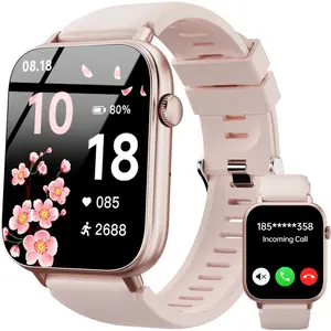 OUKITEL Smart Watch for Women 1.83" HD Touchscreen, Bluetooth Call & Notification Fitness Tracker, IP68 Waterproof, 100+ Sport Modes, Heart Rate Sleep Monitor for iPhone Android