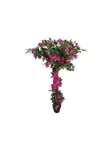 Gaomon 6 FT Red Silk Bougainvillea Artificial Tree, Lightweight Decorative Potted Plants with Flowers and Leaves for Outdoors, Home Office Decor | Labor Day Sale