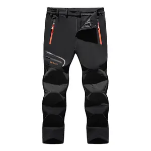 Spring and autumn outdoor men's casual sports pants, loose fit, large size, lightweight hiking pants, windproof, color-blocked fishing pants