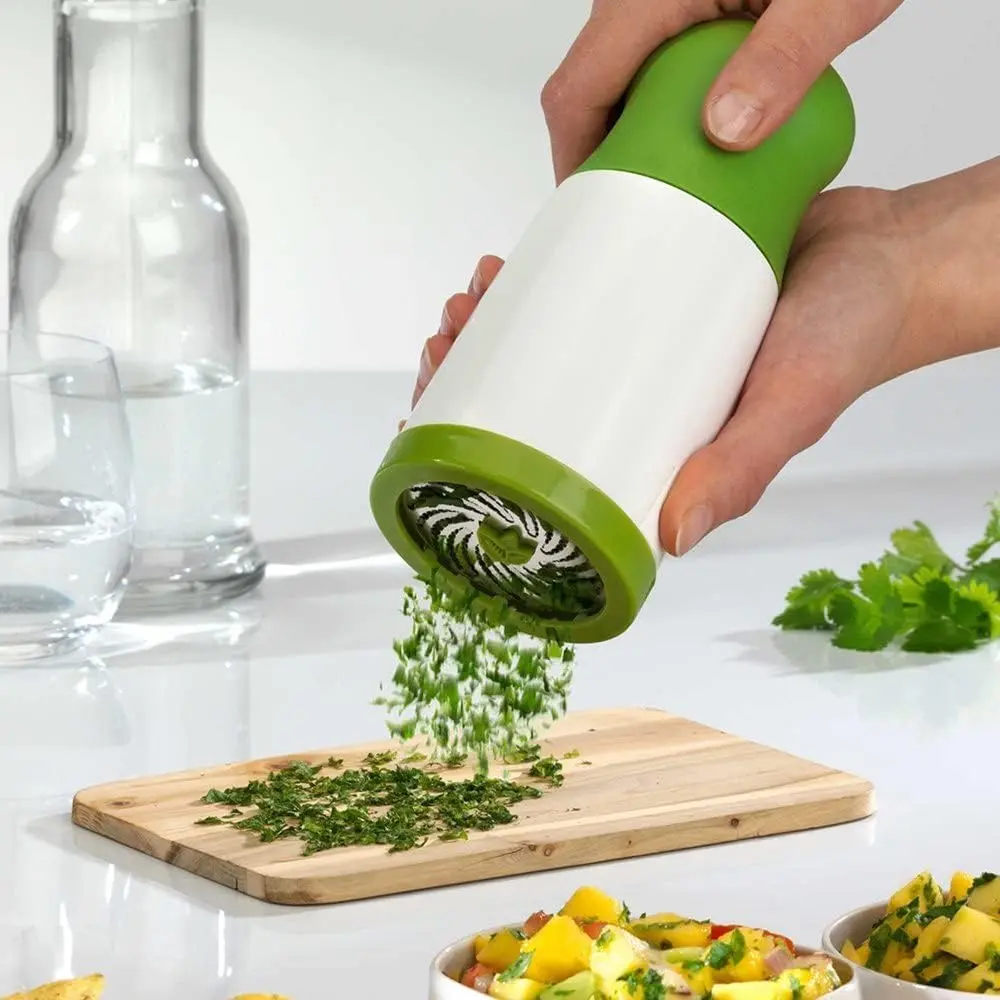Cilantro and Spice Grinder, Manual, Stainless Steel, Green