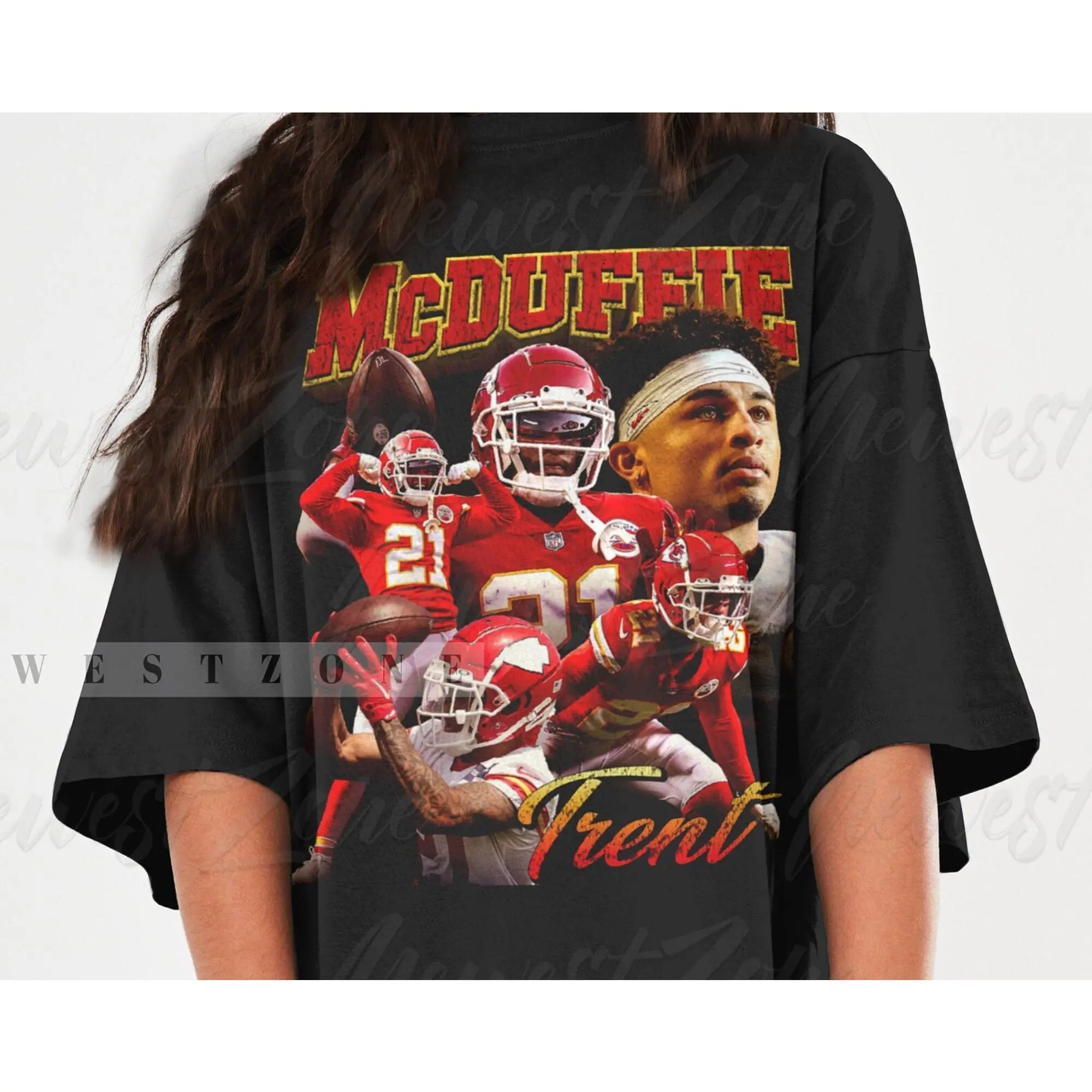 Trent McDuffie Shirt Vintage 90s #22/Cornerback Homage Classic Graphic Tee Bootleg Bestseller Unisex Sport Sweatshirt Hoodie Gift NZ24010