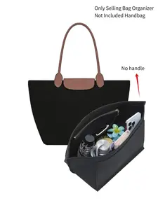2026 New Handbag Organizer Insert, Large Purse Bag Organizer for Foldable Handle bag, Compatible with Large Tote Handbags, Purse Insert for other handbags, Purse Organizer Liner Perfectly compatible with Large Handbags or Tote Bag, Zipper Organizer
