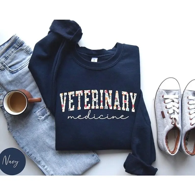 Veterinary Medicine T-Shirt or Sweatshirt, Vet shirt, Animal Doctor tee Veterinarian tshirt Vet Tech, Veterinary Medicine Shirt, Vet Shirt Cotton Fabric