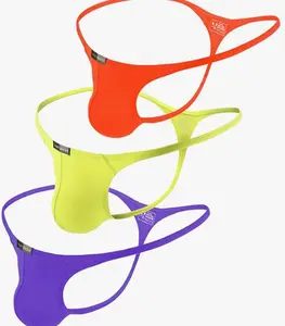 Mens T-Back Thongs Sexy Low Rise G-String Briefs Bulge Pouch Underwear