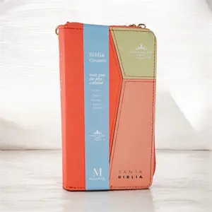 Biblia chequera color contempo coral /beige coral  Reina Valera 1960