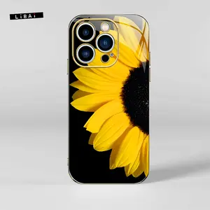 Sunflower sunflower electroplating silicone soft shell TPU ultra-thin material, suitable as a gift, flowers, recommended, popular hot--975