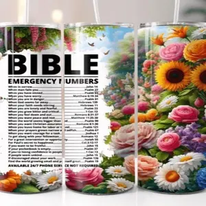 Bible | 20oz Skinny sublimation tumbler transfer print out (TRANSFER ONLY, NOT A FINISHED TUMBLER)