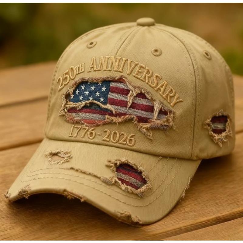 1776-2026 250th Anniversary Baseball Cap – Distressed Denim American Flag Embroidery, Vintage Patriotic Hat for History Buffs & Outdoors 1776-2026 250th Anniversary Baseball Cap – Distressed Denim American Flag Embroidery, Vintage Patriotic Hat for History Buffs & Outdoors