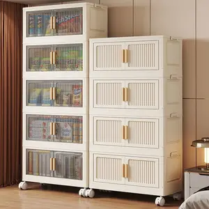 Large Capacity Storage Cabinet for Home Use, Baby Wardrobe Clothes Multi-Layer Organizer, Snack Cabinet Toy Plastic Storage Rack, Drawer