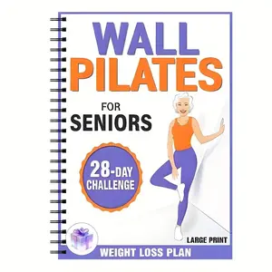 28-Day Wall Pilates Fitness Plan Book for Seniors over 60, Ideal Yoga Practice for Elderly, Comprehensive Workout Guide, Guided Journal