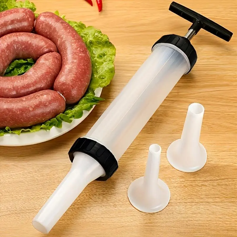 Household Sausage Stuffer, Manual Sausage Filling Machine, Hand-Push Sausage Stuffer Tool, Thickened Sausage Stuffer Machine, Kitchen Supplies, Christmas Party Real Product Making