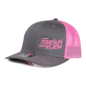 Grey w/ Pink FNA Logo Pink Mesh Snapback Cap