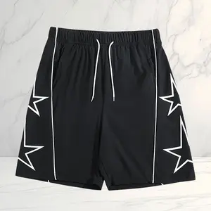 Summer Retro Fashion Star Print Five-Point Shorts Men’s Casual Beach Shorts Trendy