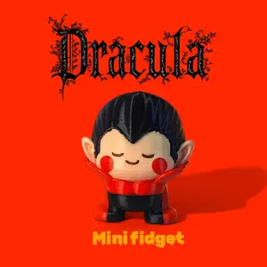 3D Printed Mini Dracula Fidget Toy - Gothic Halloween Desk Decor