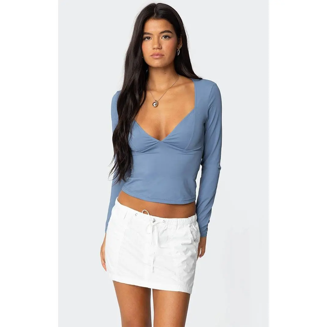 Edikted Women's Skylar V Neck Top