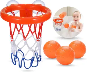 Bath Toys for Kids - Bathtub Basketball Hoop with Suction Cup & 3 Balls, Fun Shower Toys for Toddlers Ages 4-8, Boys & Girls Bath Game Set, Perfect Valentine’s Gift