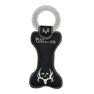 Bone Collector Pull Toy with Chew Ring Bone Collector Pull Toy with Chew Ring