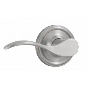 212 MAIN Left-Hand Bordeaux Half Dummy Lock, Satin Nickel, Brass, Concealed Screw, 1-Turn Unlock, Panic-Proof Motorcycle Security Lock