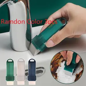 Kitchen Limescale Eraser Set, 3-Piece Durable Faucet & Sink Cleaning Tools, Reusable Rust Removal Brushes for Household Use, Cleaning Supplies