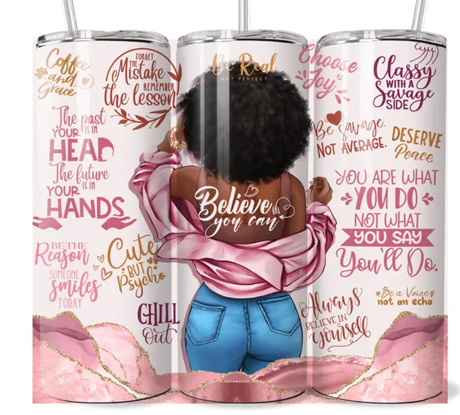 BE REAL NOT PERFECT TUMBLER