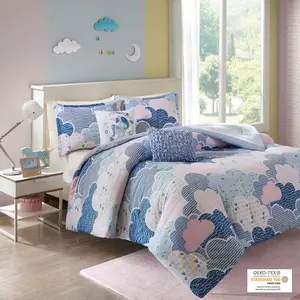 Cotton Printed Comforter Set, Cloud