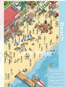 [THE Beach] 3D Scene Sticker  DIY Cute Cartoon Creative Stickers for Scrapbooking Making DIY Decorative Stickers for Crafting