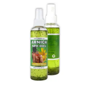Aceite con Arnica 8 oz  (236ML) 20% More - Arnica Massage Oil, Dolores Agudos Musculares, Pain Relief, Moisturizing, No Additives or Artificial Ingredients Oil Body Care Cosmetic Comfort Moisturize Moisturizer