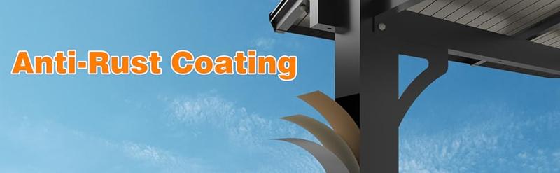 GARVEE 12x14FT Lean to Gazebo, Hardtop Wall Pergola with Polycarbonate Roof, Aluminum Frame Mounted Gazebo for Lawn Patio Deck Yard Party