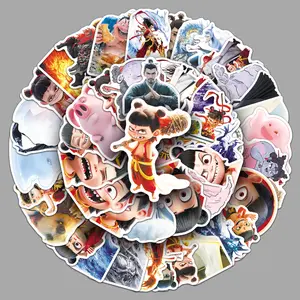 60 Pcs Nezha Stickers Mythical Lotus Q Version Animation Movie Character Graffiti Car Gouka Notebook Handmade DIY Decorations