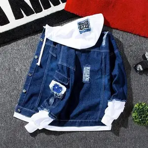 New Spring Autumn Denim Jacket For Men Trendy Korean Style Casual Baseball Uniform Versatile Couple Jacket Hoodie Top Long Sleeve Blue Clothes Suits