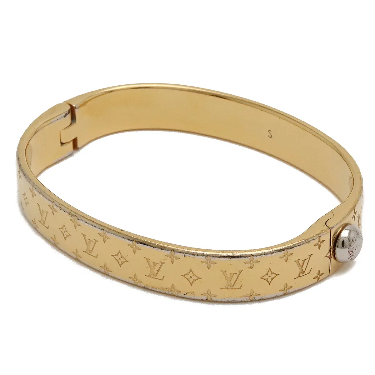 Pre-owned Louis Vuitton Brass Small Leather Goods Nanogram Bracelet